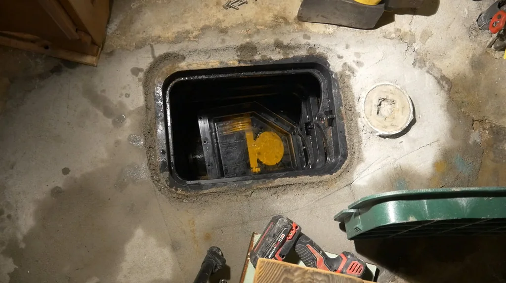 Open backwater valve installation